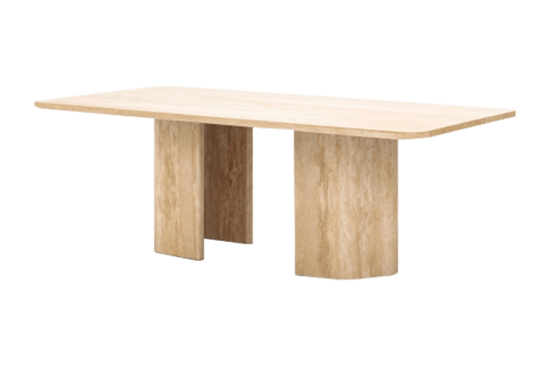 Elegant Travertine Marble Dining Table