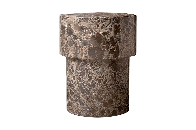 Purple-Red Double-Column Corner Table