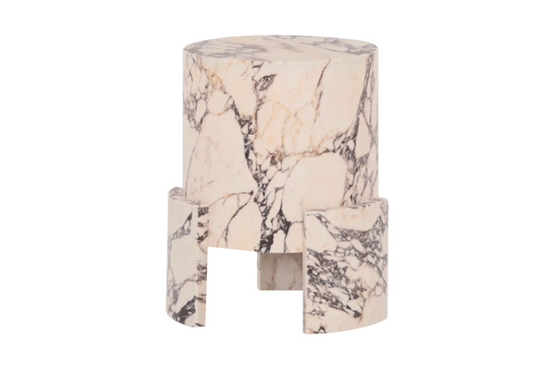 Multi-Faceted Bulgari Marble Corner Table