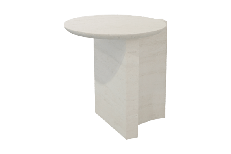 Arcuate Geometric Marble Corner Table