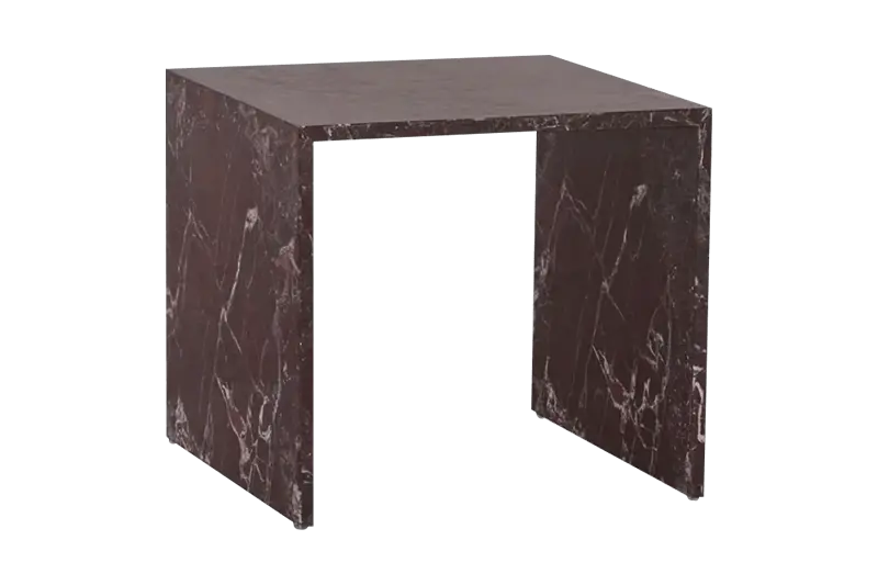 Purple and Red Hollow Marble Corner Table