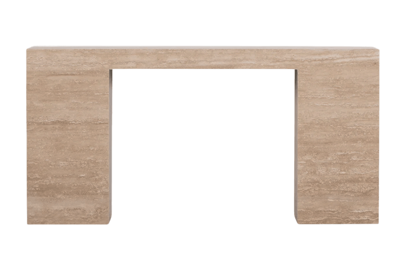 Square-Leg Long Marble Side Table