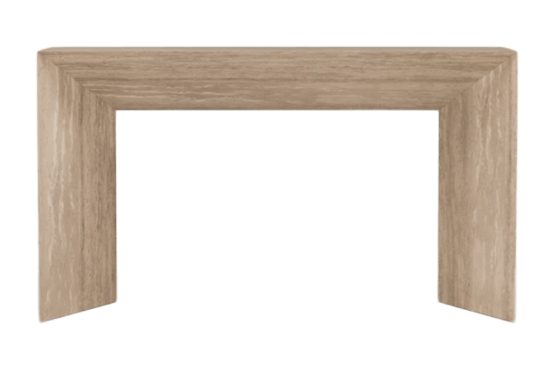 Semi-Circular-Leg Long Marble Side Table