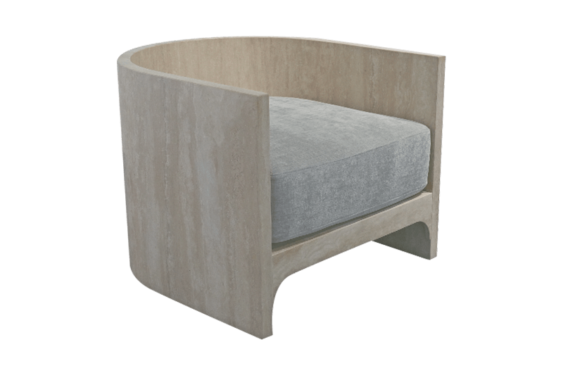 Light Beige Fabric - Upholstered Bench
