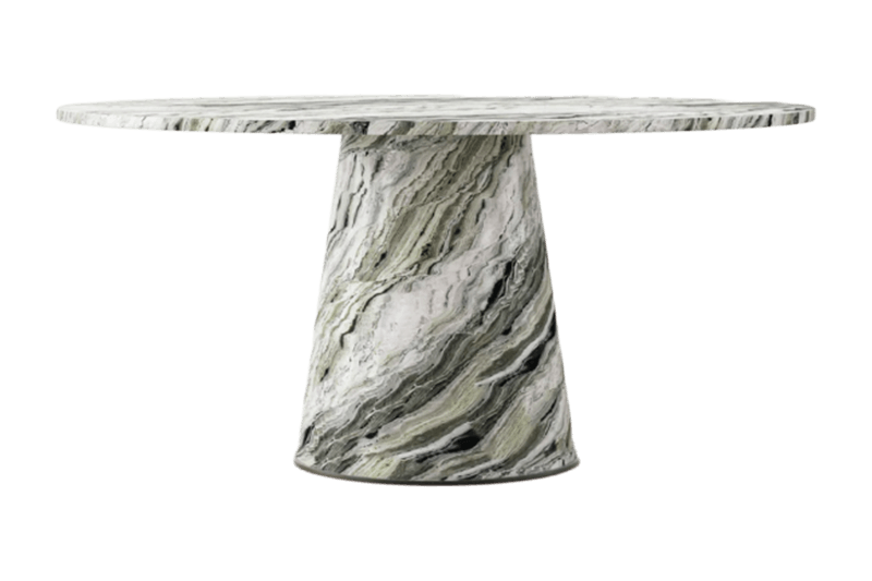 Cloud Emerald Conical Marble Table
