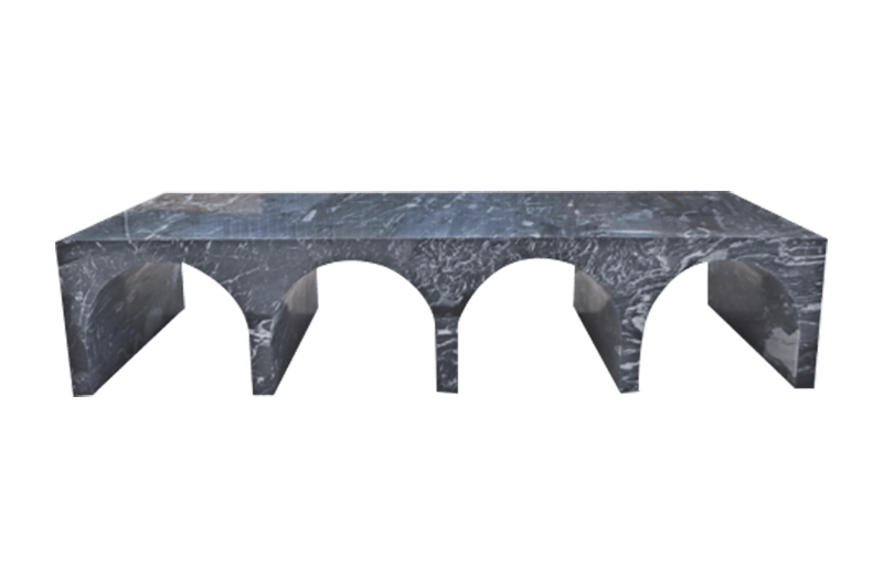 Dark Grey Arcade Marble Coffee Table