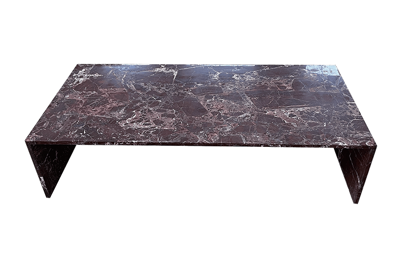 Burgundy Ridge Marble Coffee Table