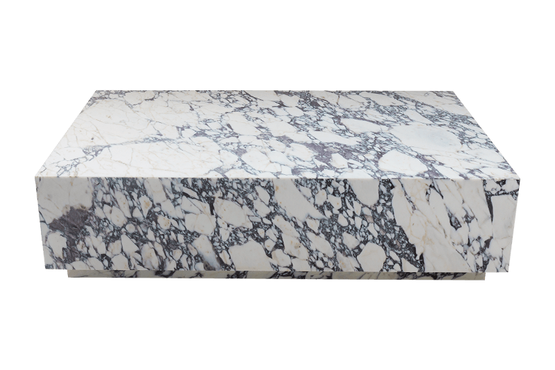 Cloud Pattern Square Box Marble Coffee Table
