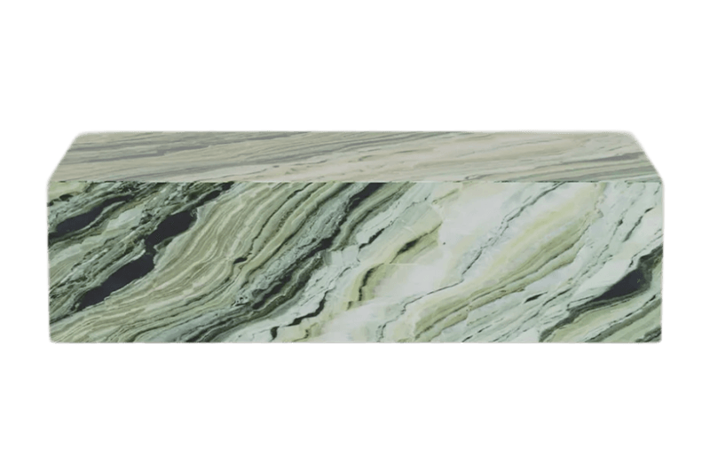 Green Wave Tiled Marble Coffee Table
