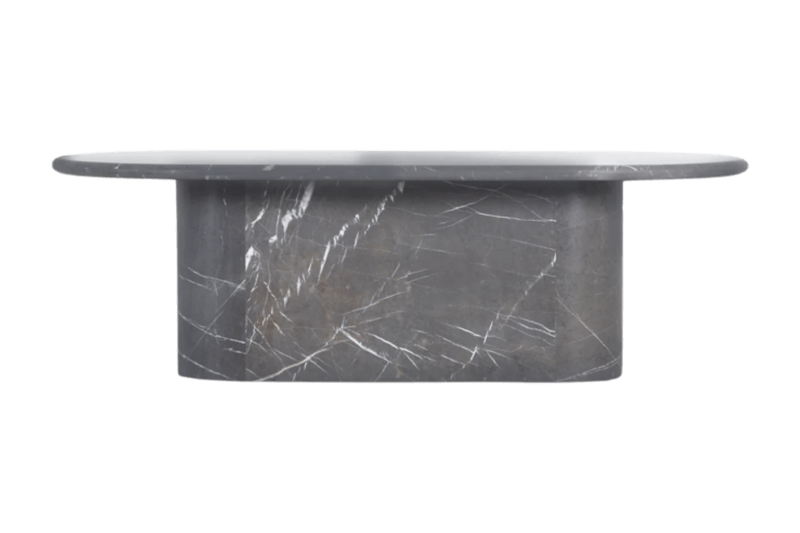 Simple Dark Grey Stone Dining Table