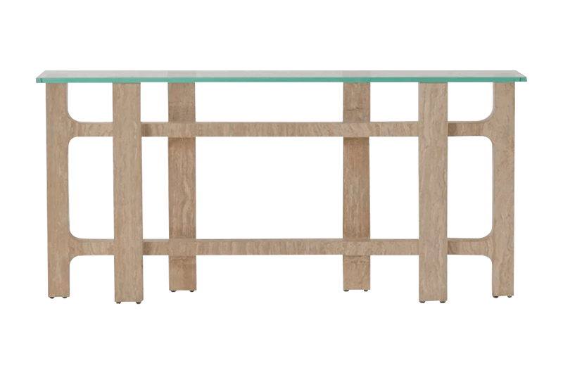 Thin - Rail Light Brown Marble Table