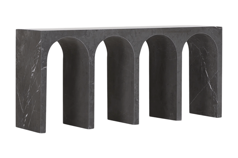 Dark Arch Majesty Marble Console Table