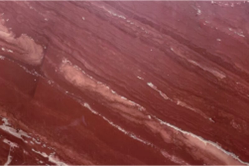 Purple and Red Hollow Marble Corner Table