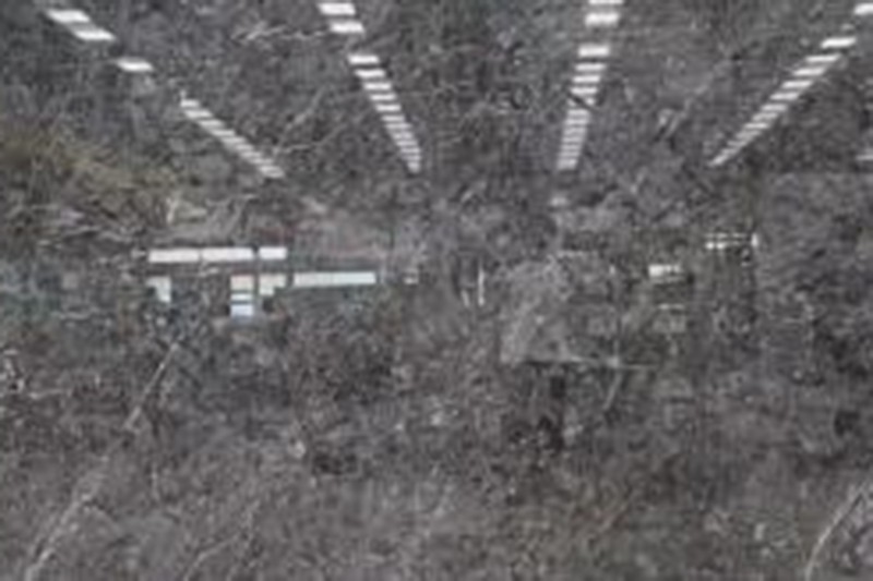 Gray Wood-Tone Marble Dining Table