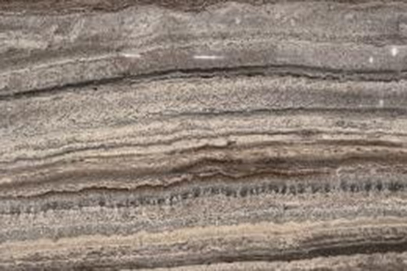 Double - Arc Silver - Gray Marble Table